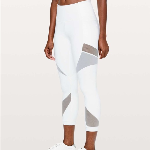 lululemon athletica Pants - lululemon white mesh leggings